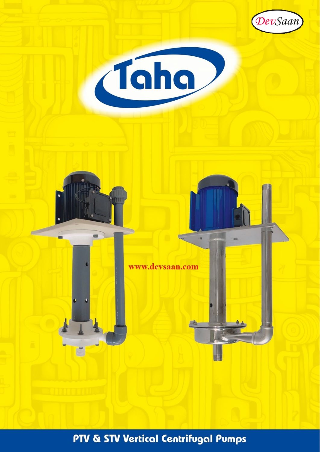 Vertical Polypropylene Centrifugal Pump PTV-200 PP - 1.5" x 1.5" - 500 mm - Pompa Sentrifugal