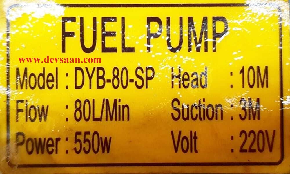 Pompa Transfer DYB-80-SP Portable Vane Pump