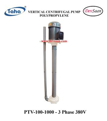 Vertical Polypropylene Centrifugal Pump PTV-100 PP - 1" x 1" - 1000 mm - Pompa Sentrifugal