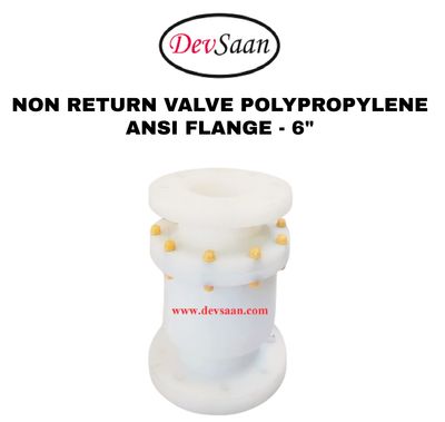Non Return Valve Polypropylene 6" x 6" Flange ANSI B.16.5 Class #150 Non return valve polypropylene 6 inch x 6 inch flange ANSI B.16.5 Class 150 1