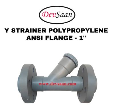 Y strainer PP 1 inch x 1 inch flange ANSI B.16.5 Class 150 1
