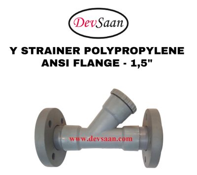 Y strainer PP 1,5 inch x 1,5 inch flange ANSI B.16.5 class 150 1