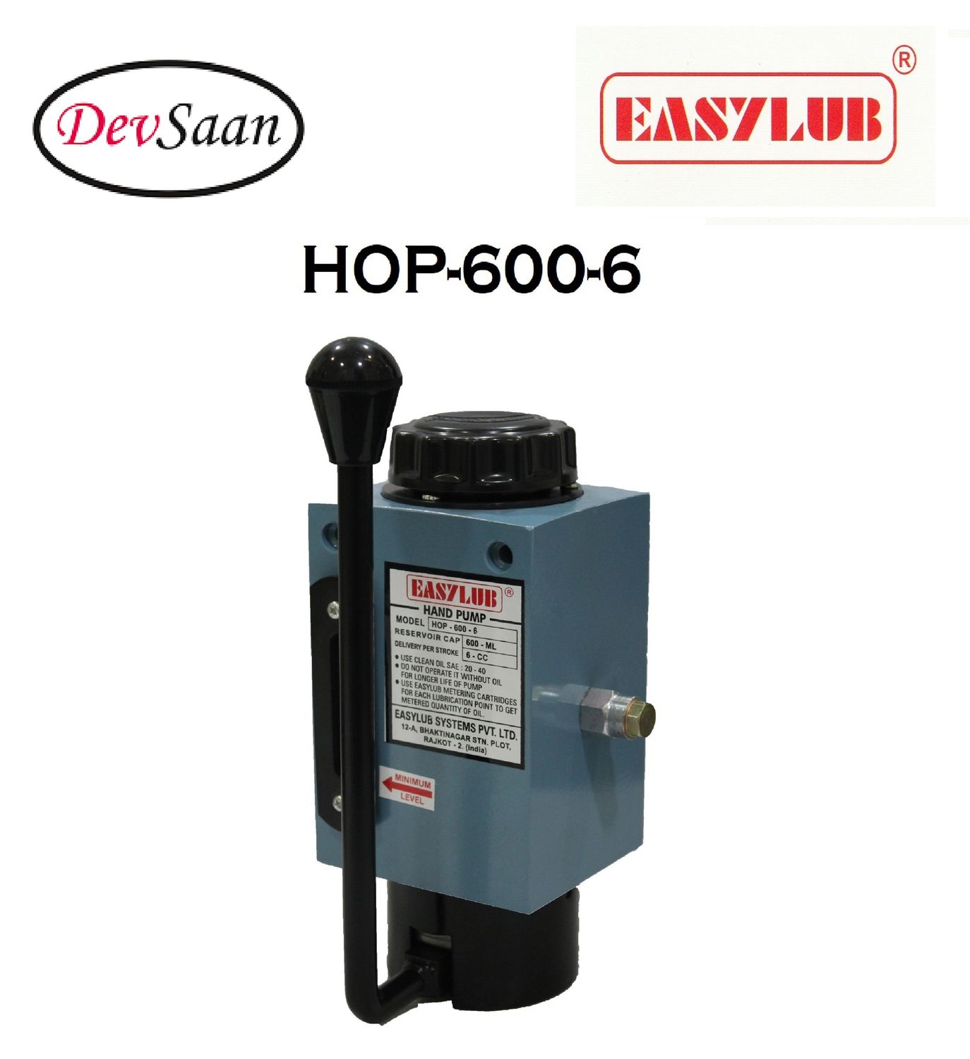 Lubrication Oil Pump HOP-600-6 Pompa Oli Manual