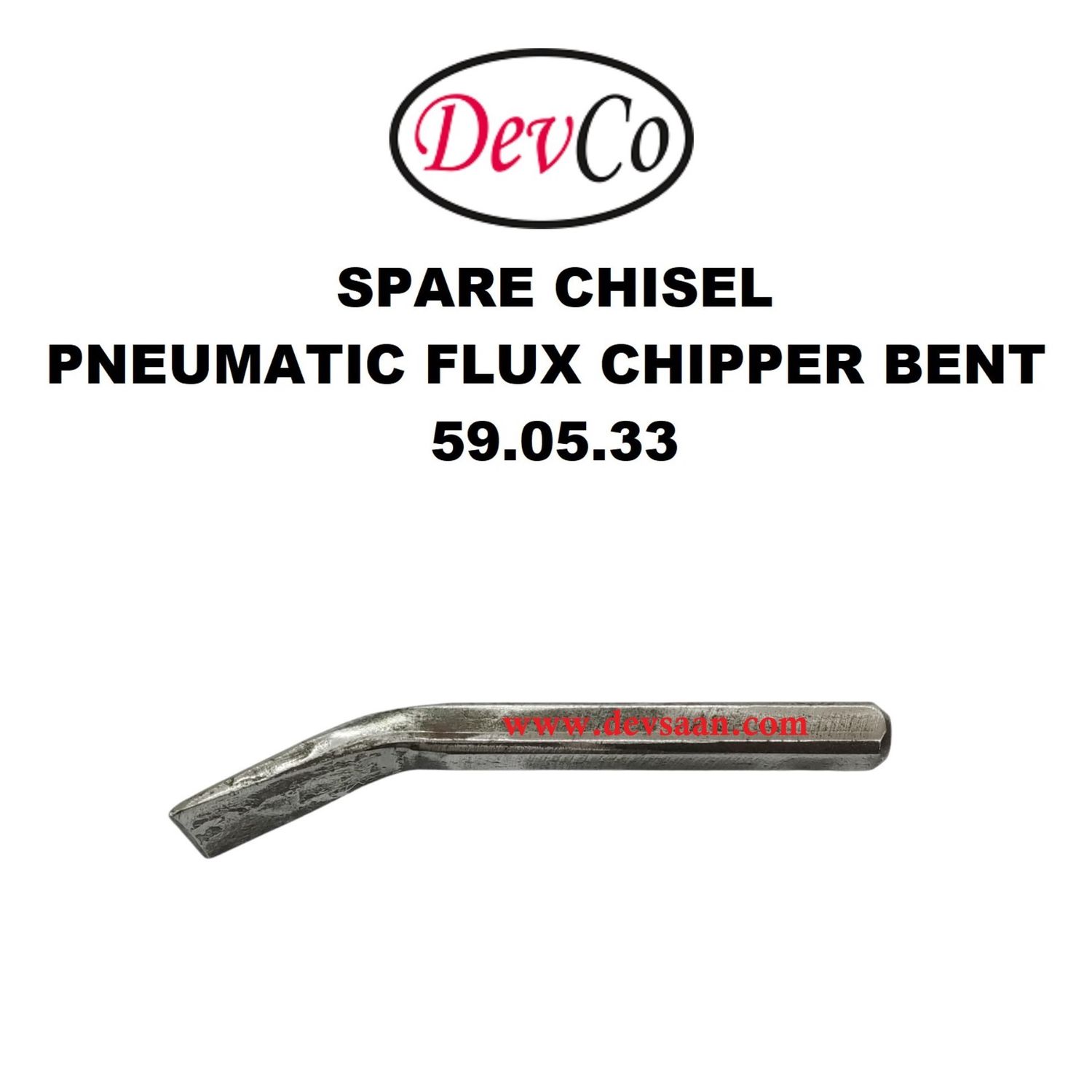 Spare Chisel Bent for Pneumatic Flux Chipper - IMPA 59 05 33