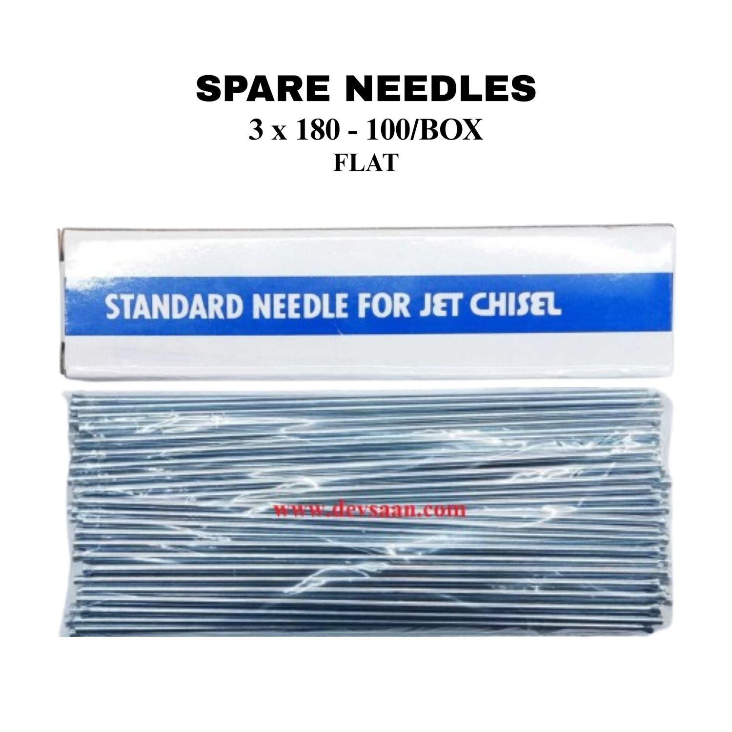 Spare Needles for Jet Chisel - 3 Ø x 180 mm Flat