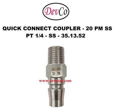 20 PM SS Quick Connect Coupler - PT 1/4