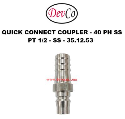 40 PH SS Quick Connect Coupler - PT 1/2
