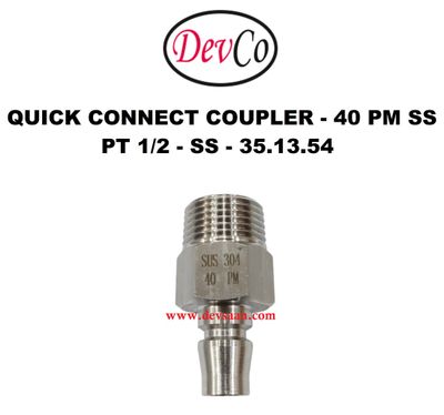 40 PM SS Quick Connect Coupler - PT 1/2 40 PM SS Quick Connect Coupler - PT 1/2