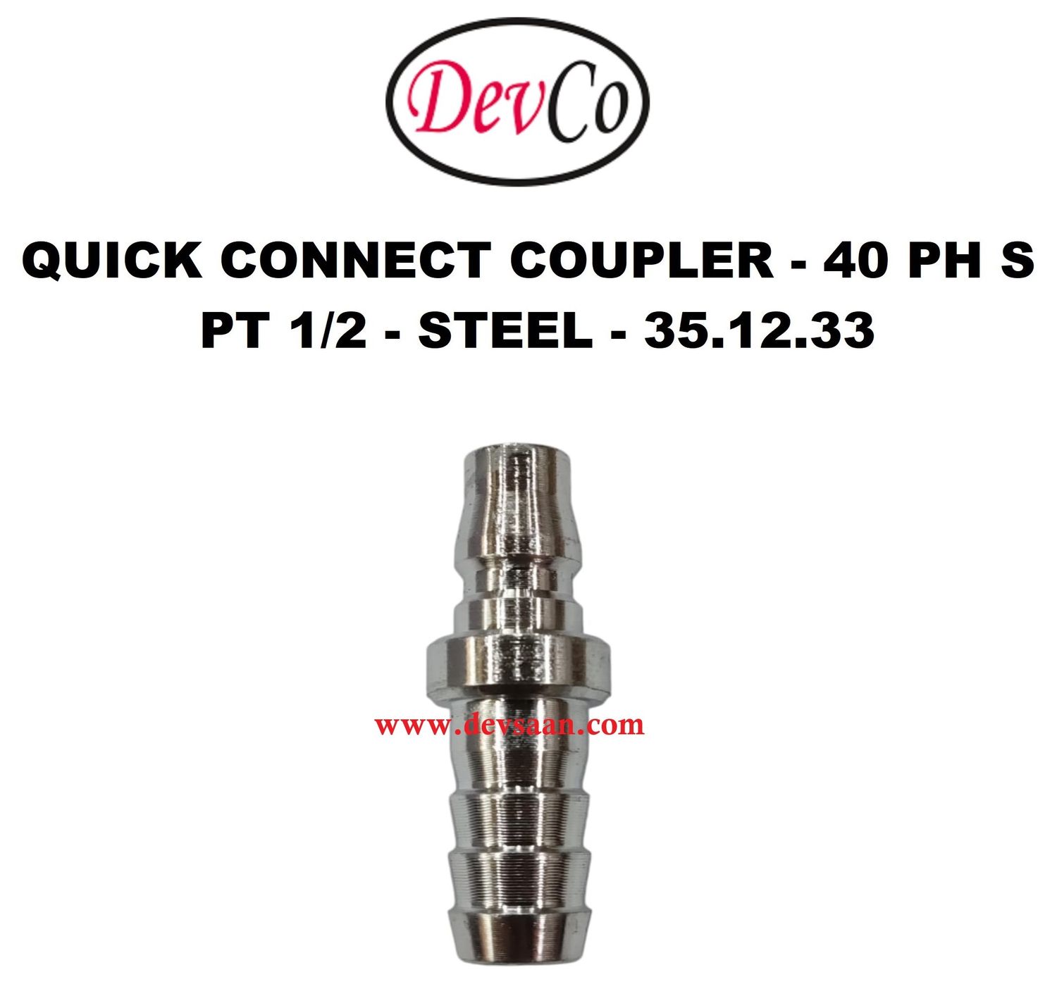 40 PH S Quick Connect Coupler - PT 1/2