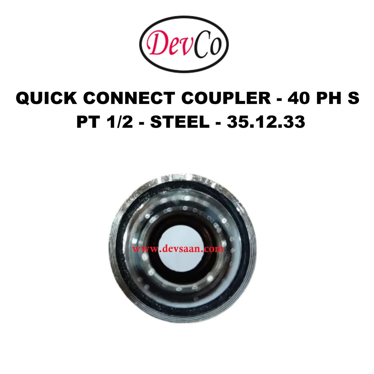 40 PH S Quick Connect Coupler - PT 1/2