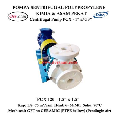 Centrifugal Pump Polypropylene PCX-120 Pompa Sentrifugal Komplit Set Centrifugal Pump Polypropylene PCX-120 Pompa Sentrifugal Komplit Set