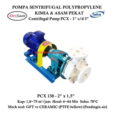 Centrifugal Pump Polypropylene PCX-130 Pompa Sentrifugal Komplit Set Centrifugal Pump Polypropylene PCX-130 Pompa Sentrifugal Komplit Set