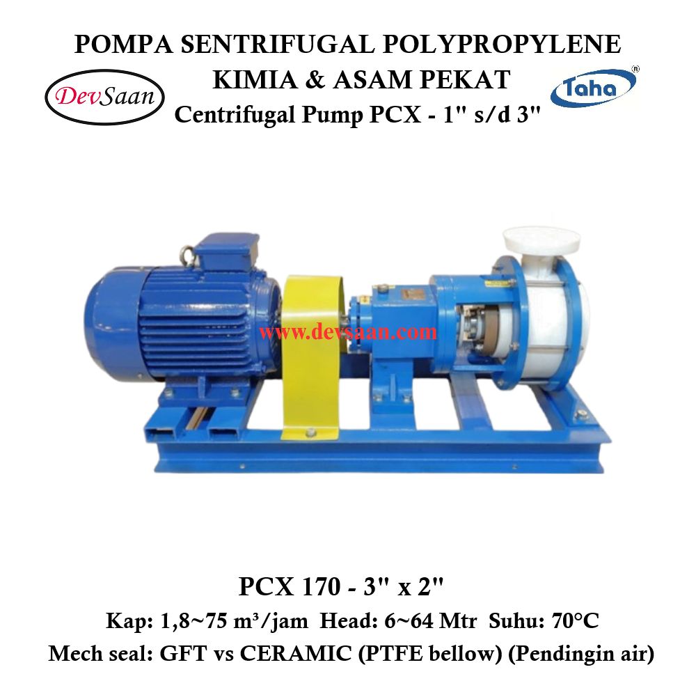 Centrifugal Pump Polypropylene PCX-170 Pompa Sentrifugal Komplit Set
