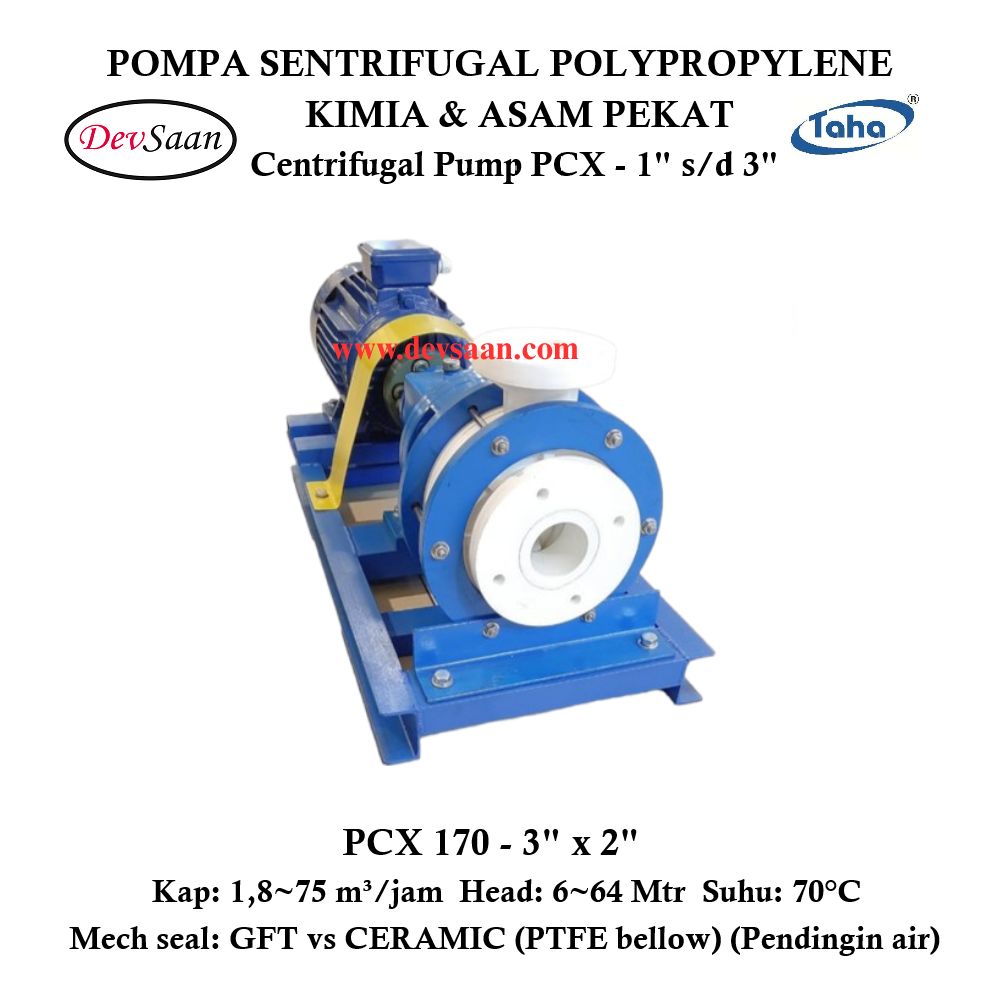 Centrifugal Pump Polypropylene PCX-170 Pompa Sentrifugal Komplit Set Centrifugal Pump Polypropylene PCX-170 Pompa Sentrifugal Komplit Set