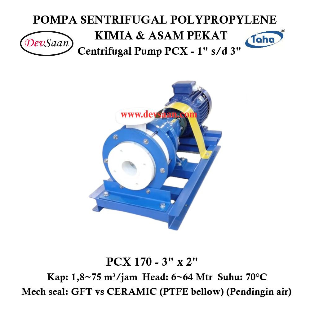 Centrifugal Pump Polypropylene PCX-170 Pompa Sentrifugal Komplit Set