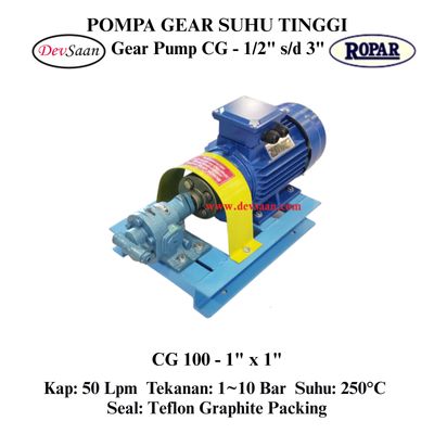 Gear Pump Helikal CG 100 Pompa Roda Gigi Komplit Set