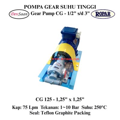 Gear Pump Helikal CG 125 Pompa Roda Gigi Komplit Set