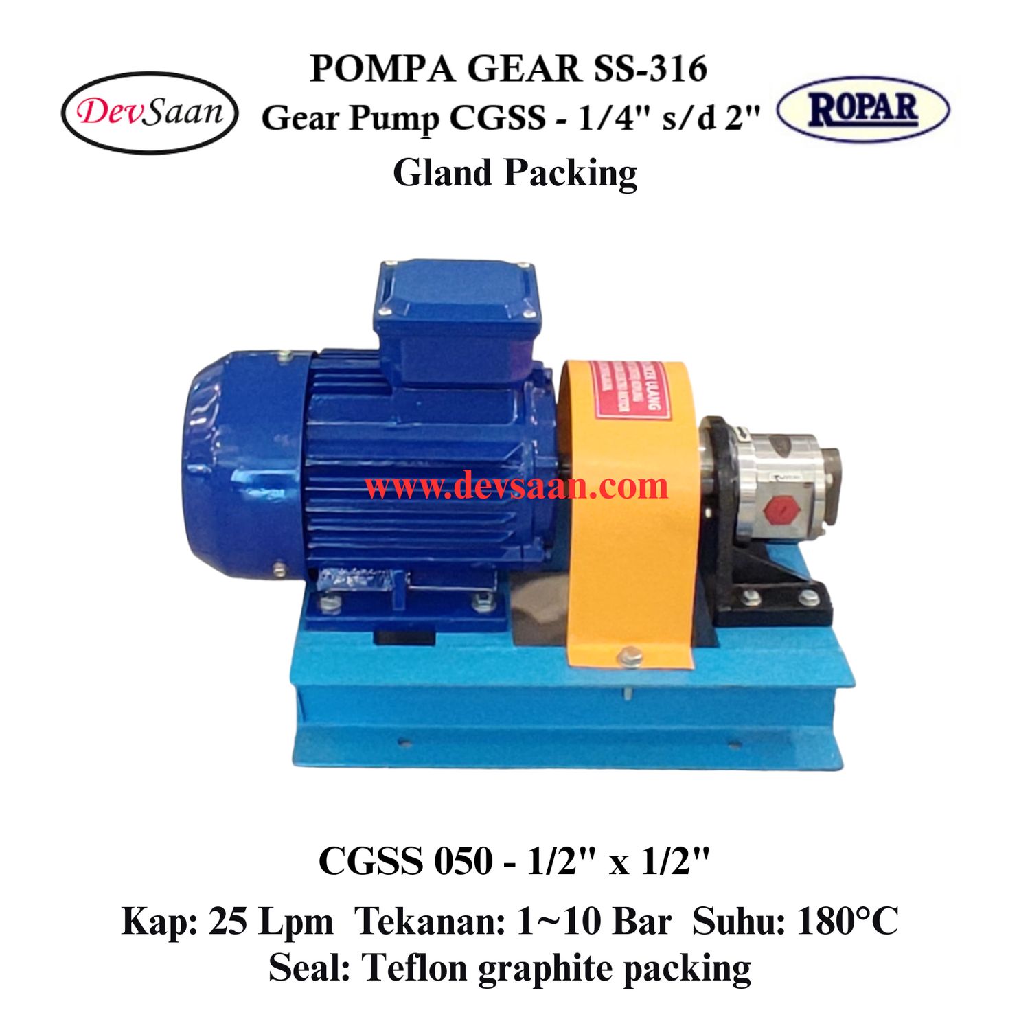 Gear Pump CGSS 050 (GP) Pompa Roda Gigi Komplit Set