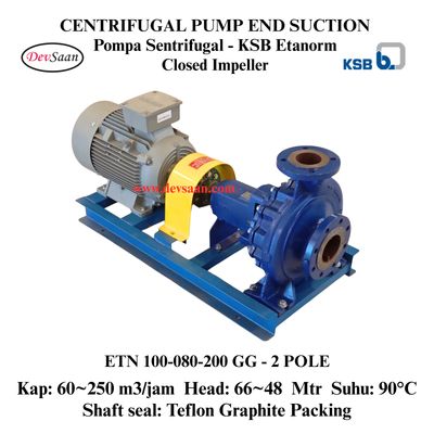 Centrifugal Pump End Suction KSB Etanorm ETN 100-080-200 GG (Complete Set) 2pole Centrifugal Pump End Suction KSB Etanorm ETN 100-080-200 GG (Complete Set) 2pole