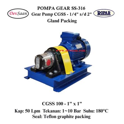 Gear Pump CGSS 100 (GP) Pompa Roda Gigi (Complete Set) 4pole Gear Pump CGSS 100 (GP) Pompa Roda Gigi (Complete Set) 4pole