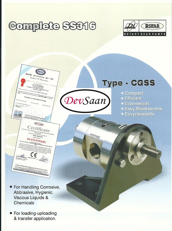 Gear Pump CGSS 025 (MS) Pompa Roda Gigi (Complete Set) 4pole