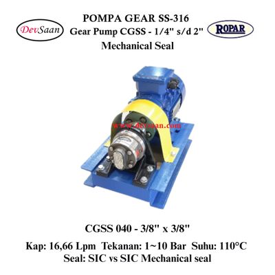 Gear Pump CGSS 040 (MS) Pompa Roda Gigi (Complete Set) 4pole Gear Pump CGSS 040 (MS) Pompa Roda Gigi (Complete Set) 4pole