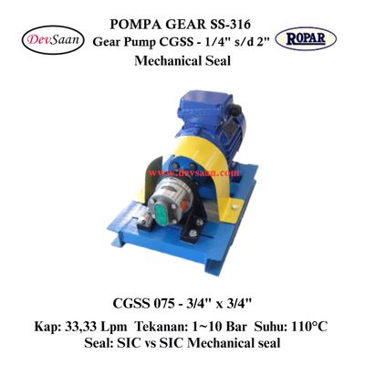 Gear Pump CGSS 075 (MS) Pompa Roda Gigi (Complete Set) 4pole Gear Pump CGSS 075 (MS) Pompa Roda Gigi (Complete Set) 4pole