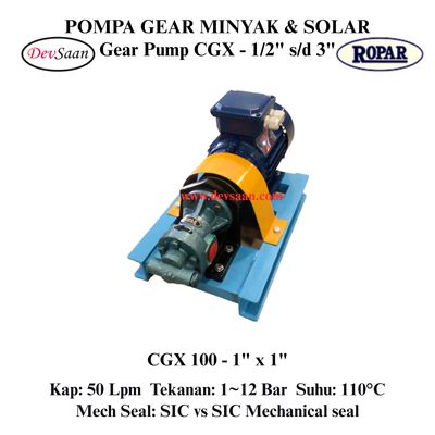 Gear Pump Helikal CGX 100 Pompa Roda Gigi (Complete Set) 4pole Gear Pump Helikal CGX 100 Pompa Roda Gigi (Complete Set) 4pole