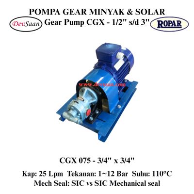 Gear Pump Helikal CGX 075 Pompa Roda Gigi (Complete Set) 4pole Gear Pump Helikal CGX 075 Pompa Roda Gigi (Complete Set) 4pole