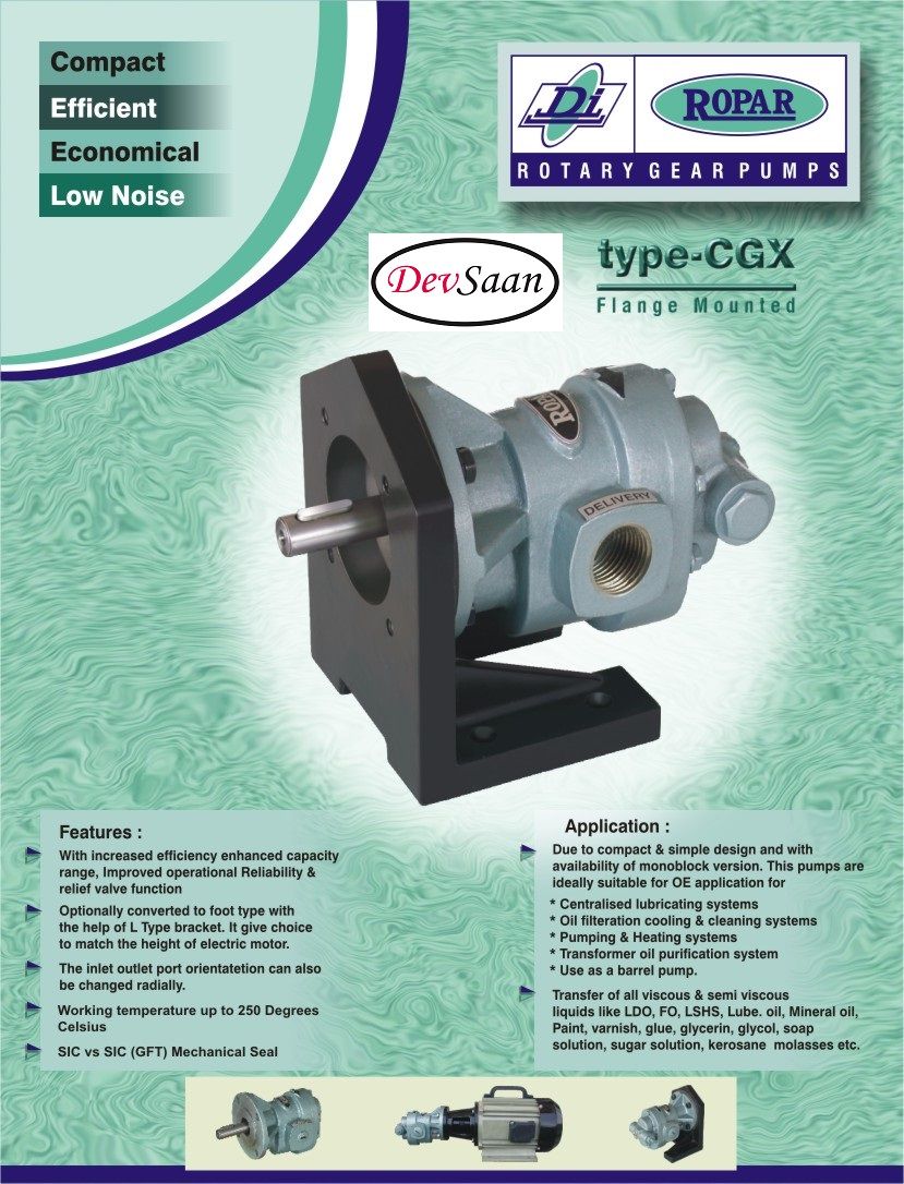 Gear Pump Helikal CGX 125 Pompa Roda Gigi (Complete Set) 4pole