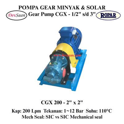 Gear Pump Helikal CGX 200 Pompa Roda Gigi (Complete Set) 4pole Gear Pump Helikal CGX 200 Pompa Roda Gigi (Complete Set) 4pole
