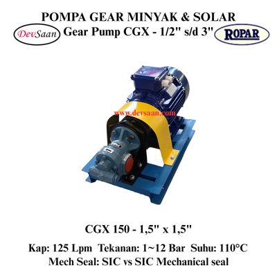 Gear Pump Helikal CGX 150 Pompa Roda Gigi (Complete Set) 4pole Gear Pump Helikal CGX 150 Pompa Roda Gigi (Complete Set) 4pole