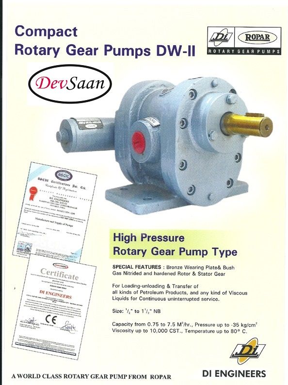 Gear Pump Helikal DW-II 050 Pompa Tekanan Tinggi (Complete Set) 4pole