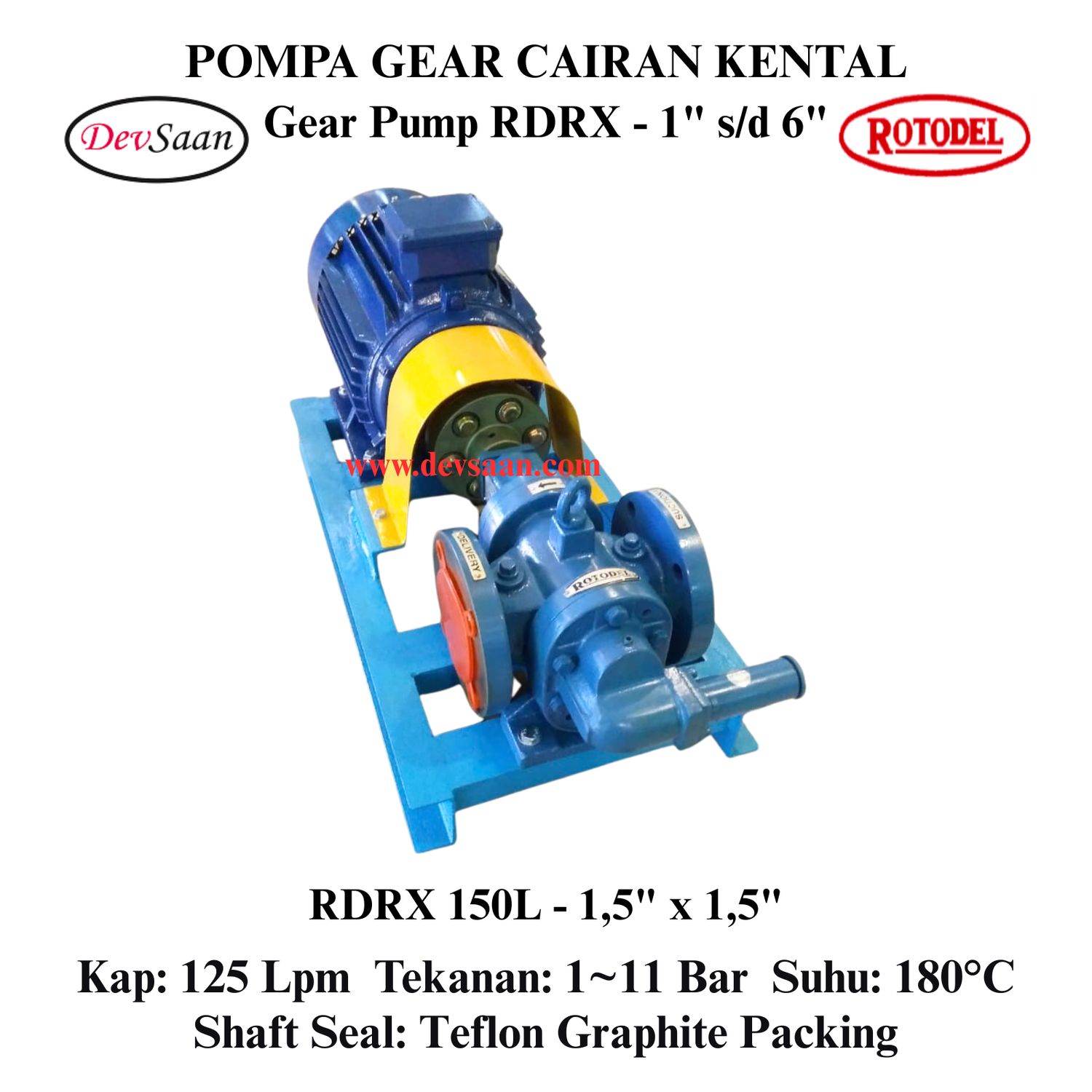 Gear Pump Rotari RDRX 150L Pompa Roda Gigi (Complete Set) 4pole Gear Pump Rotari RDRX 150L Pompa Roda Gigi (Complete Set) 4pole