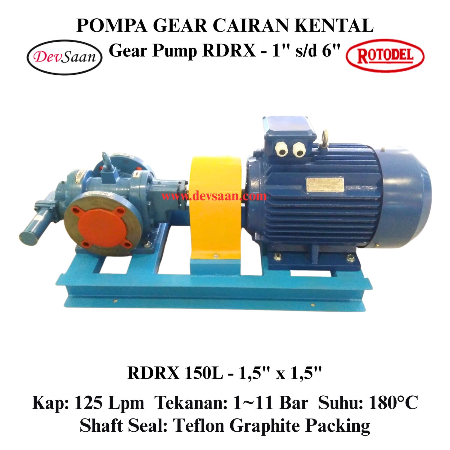 Gear Pump Rotari RDRX 150L Pompa Roda Gigi (Complete Set) 4pole