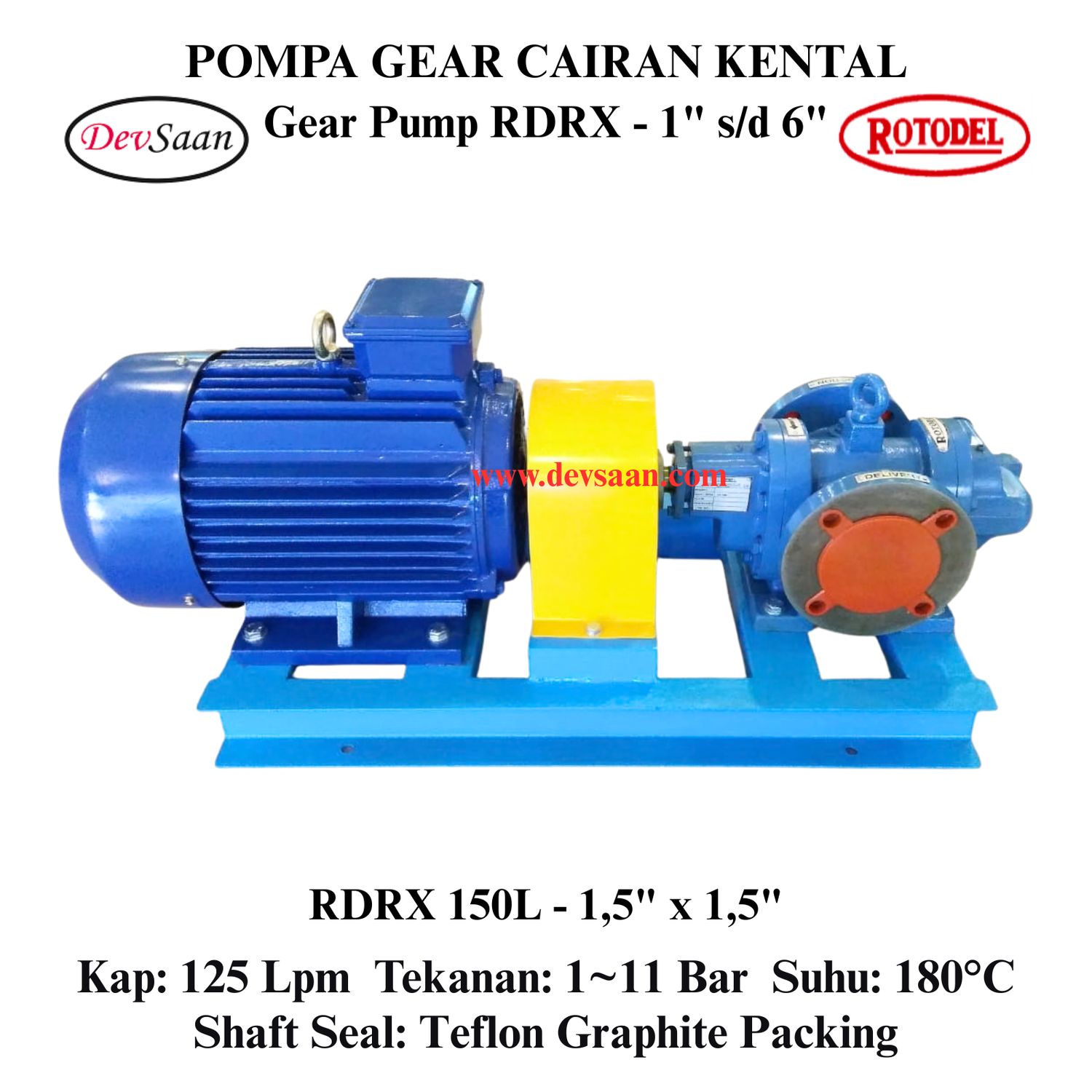 Gear Pump Rotari RDRX 150L Pompa Roda Gigi (Complete Set) 4pole