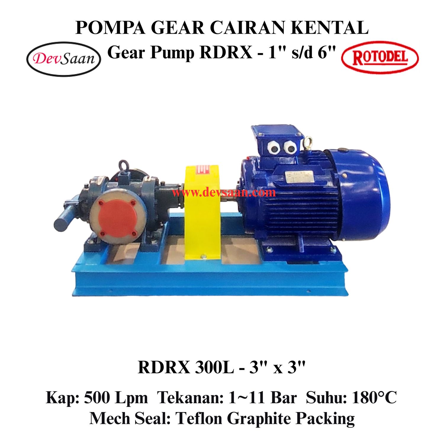 Gear Pump Rotari RDRX 300L Pompa Roda Gigi (Complete Set) 4pole