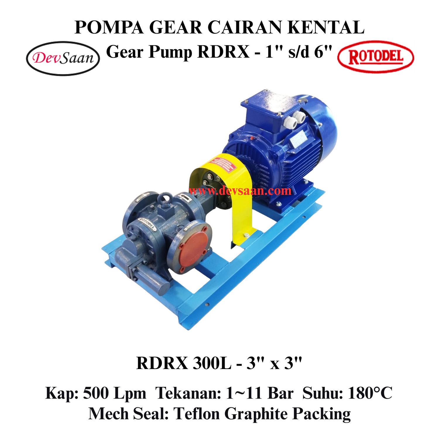 Gear Pump Rotari RDRX 300L Pompa Roda Gigi (Complete Set) 4pole Gear Pump Rotari RDRX 300L Pompa Roda Gigi (Complete Set) 4pole