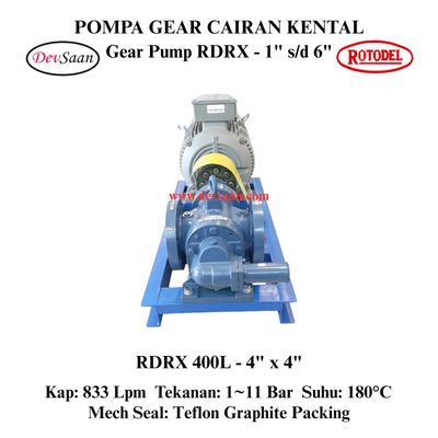 Gear Pump Rotari RDRX 400L Pompa Roda Gigi Komplit Set Gear Pump Rotari RDRX 400L Pompa Roda Gigi Komplit Set