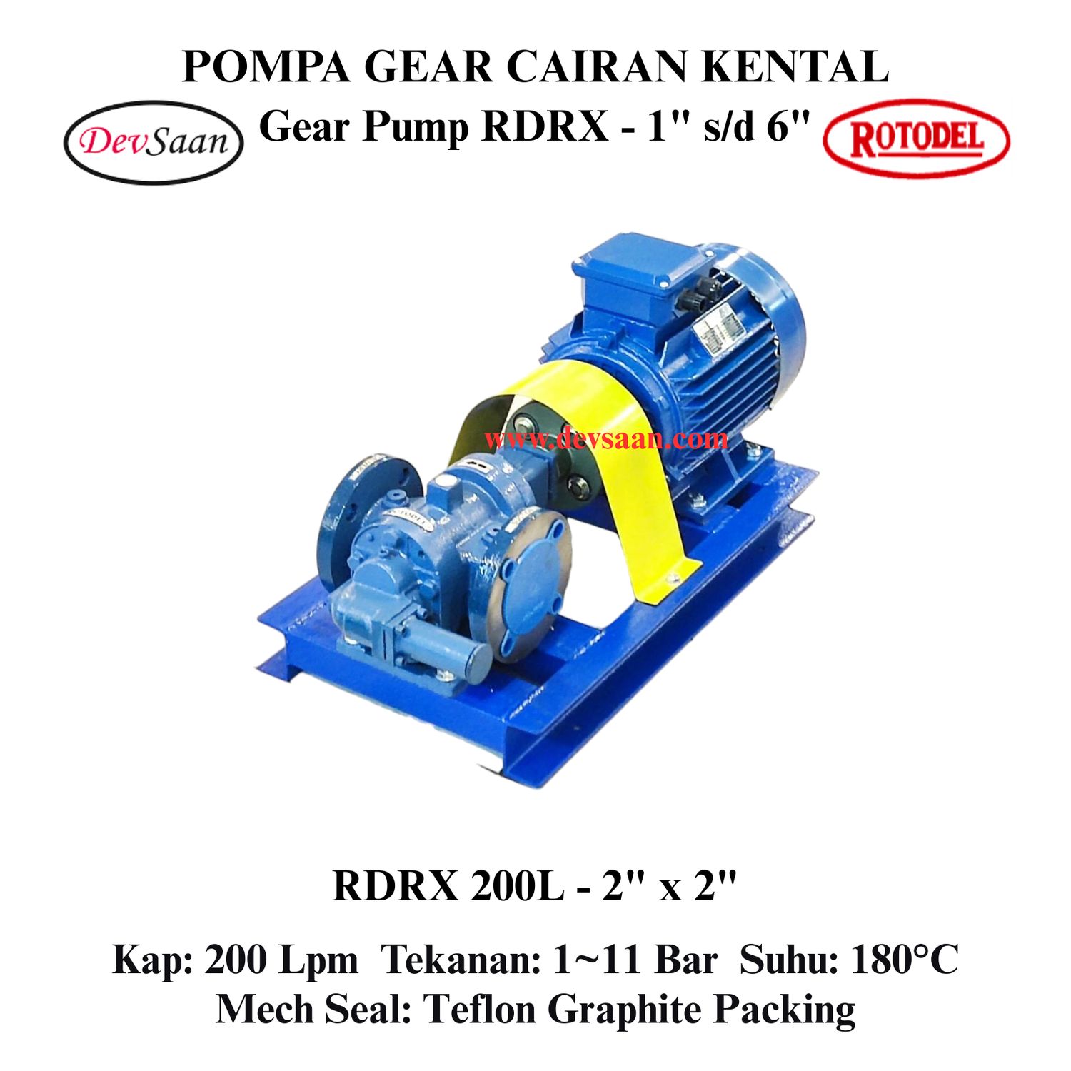 Gear Pump Rotari RDRX 200L Pompa Roda Gigi (Complete Set) 4pole Gear Pump Rotari RDRX 200L Pompa Roda Gigi (Complete Set) 4pole
