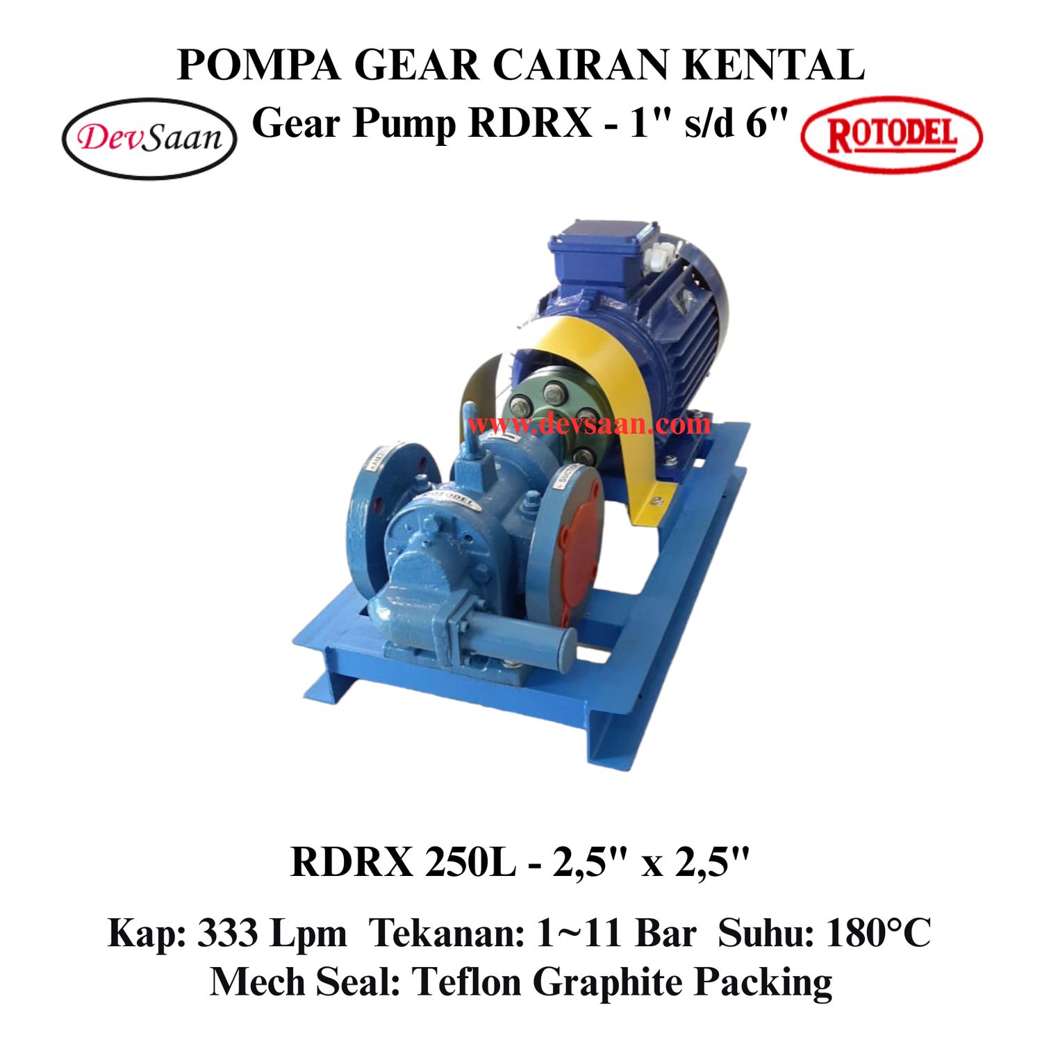 Gear Pump Rotari RDRX 250L Pompa Roda Gigi (Complete Set) 4pole Gear Pump Rotari RDRX 250L Pompa Roda Gigi (Complete Set) 4pole