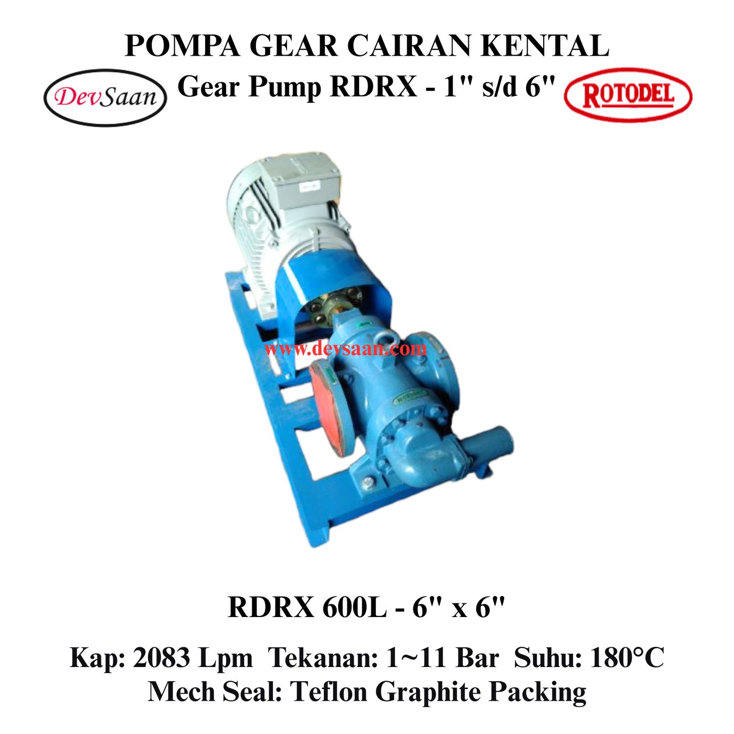 Gear Pump Rotari RDRX 600L Pompa Roda Gigi (Complete Set) 4pole Gear Pump Rotari RDRX 600L Pompa Roda Gigi (Complete Set) 4pole