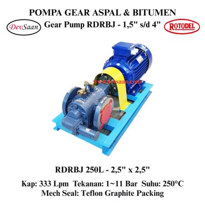 Gear Pump Rotari Jacket RDRBJ 250L Pompa Aspal (Complete Set) 4pole Gear Pump Rotari Jacket RDRBJ 250L Pompa Aspal (Complete Set) 4pole