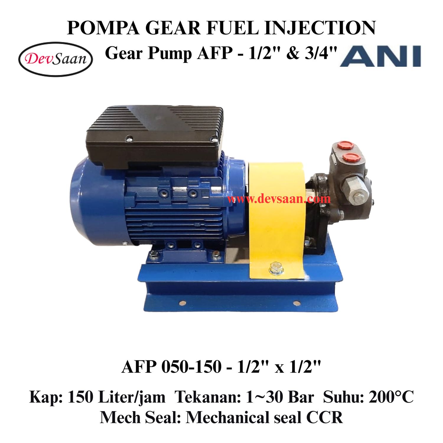 Internal Gear Pump AFP-050-150 Pompa Fuel Injection (Complete Set) 4pole
