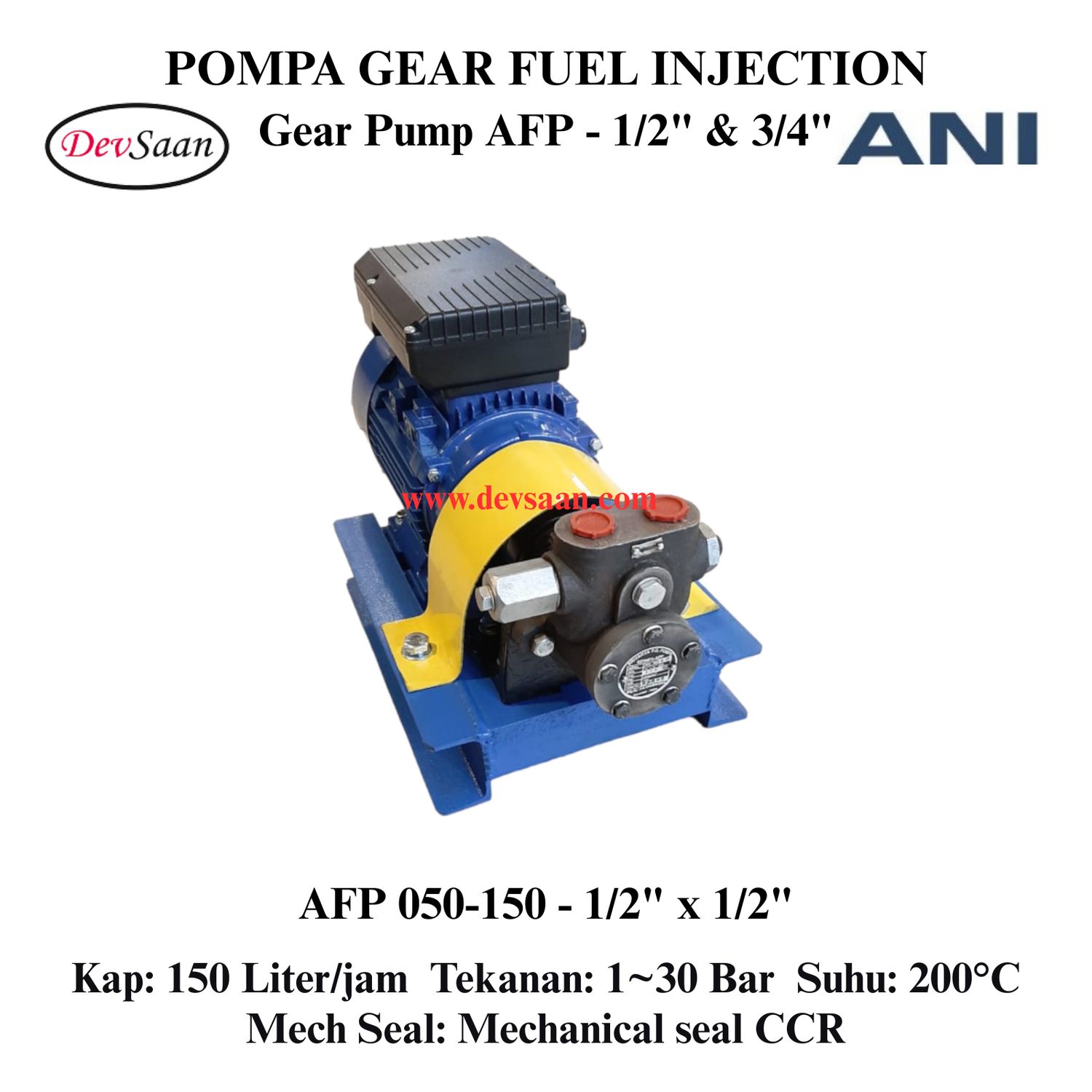 Internal Gear Pump AFP-050-150 Pompa Fuel Injection (Complete Set) 4pole