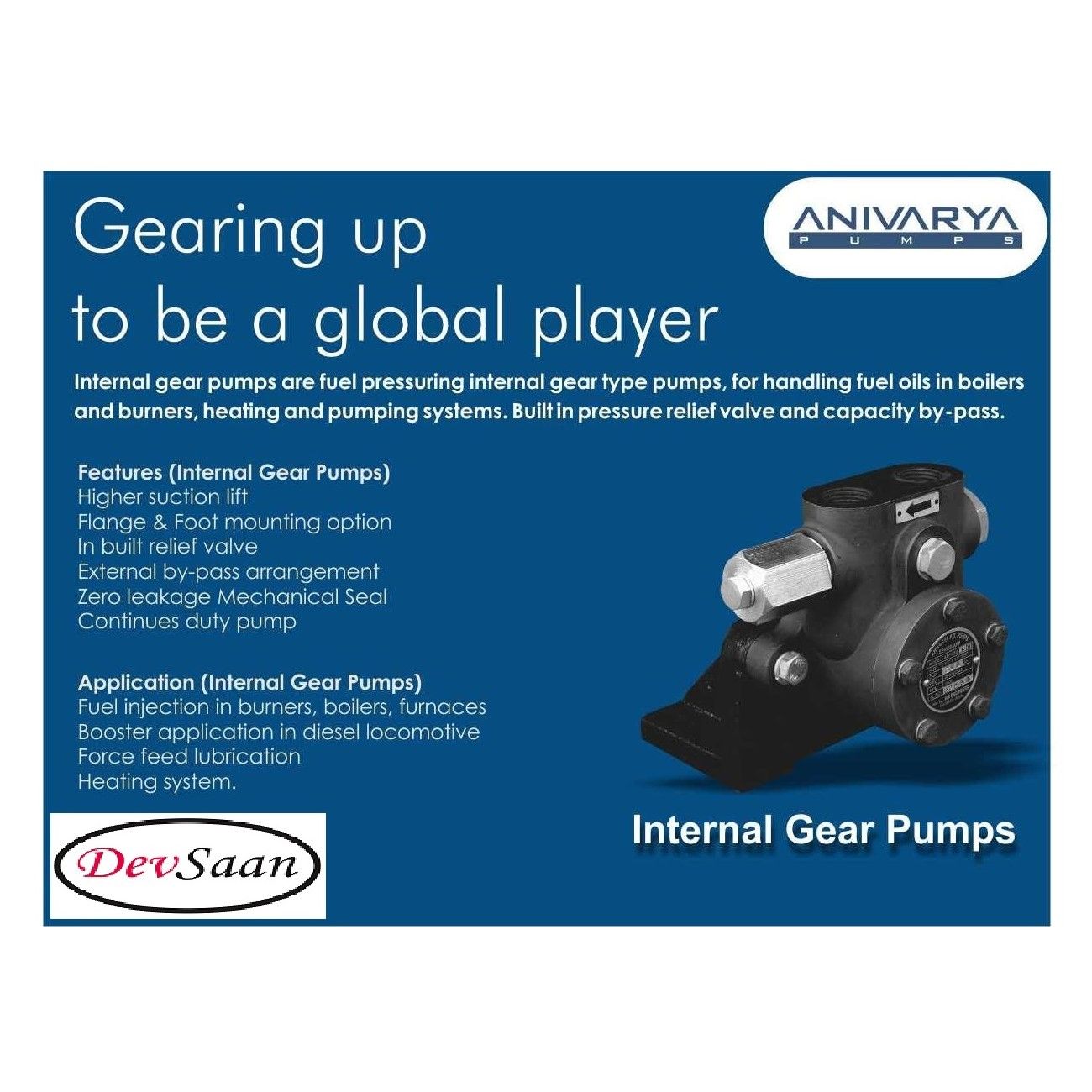 Internal Gear Pump AFP-050-150 Pompa Fuel Injection (Complete Set) 4pole