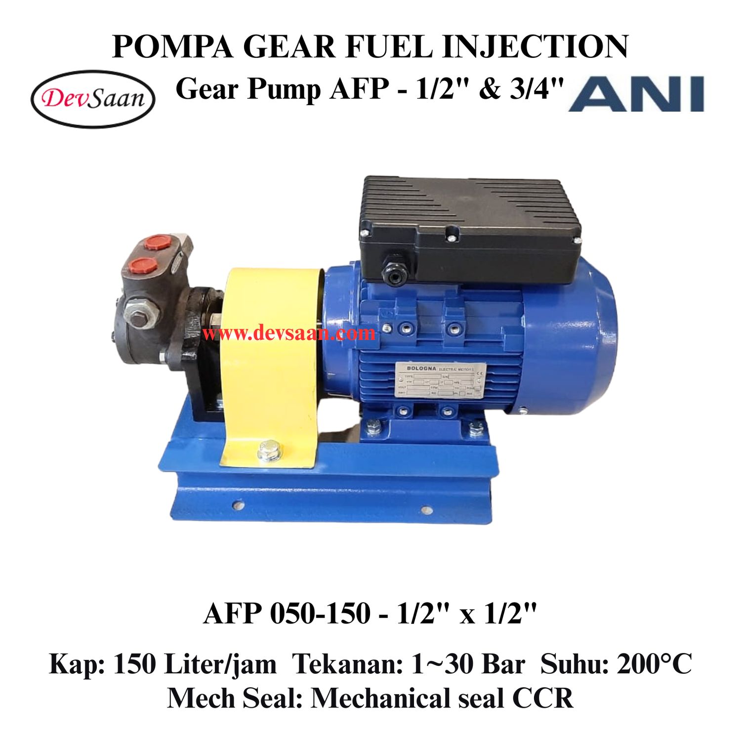 Internal Gear Pump AFP-050-150 Pompa Fuel Injection (Complete Set) 4pole