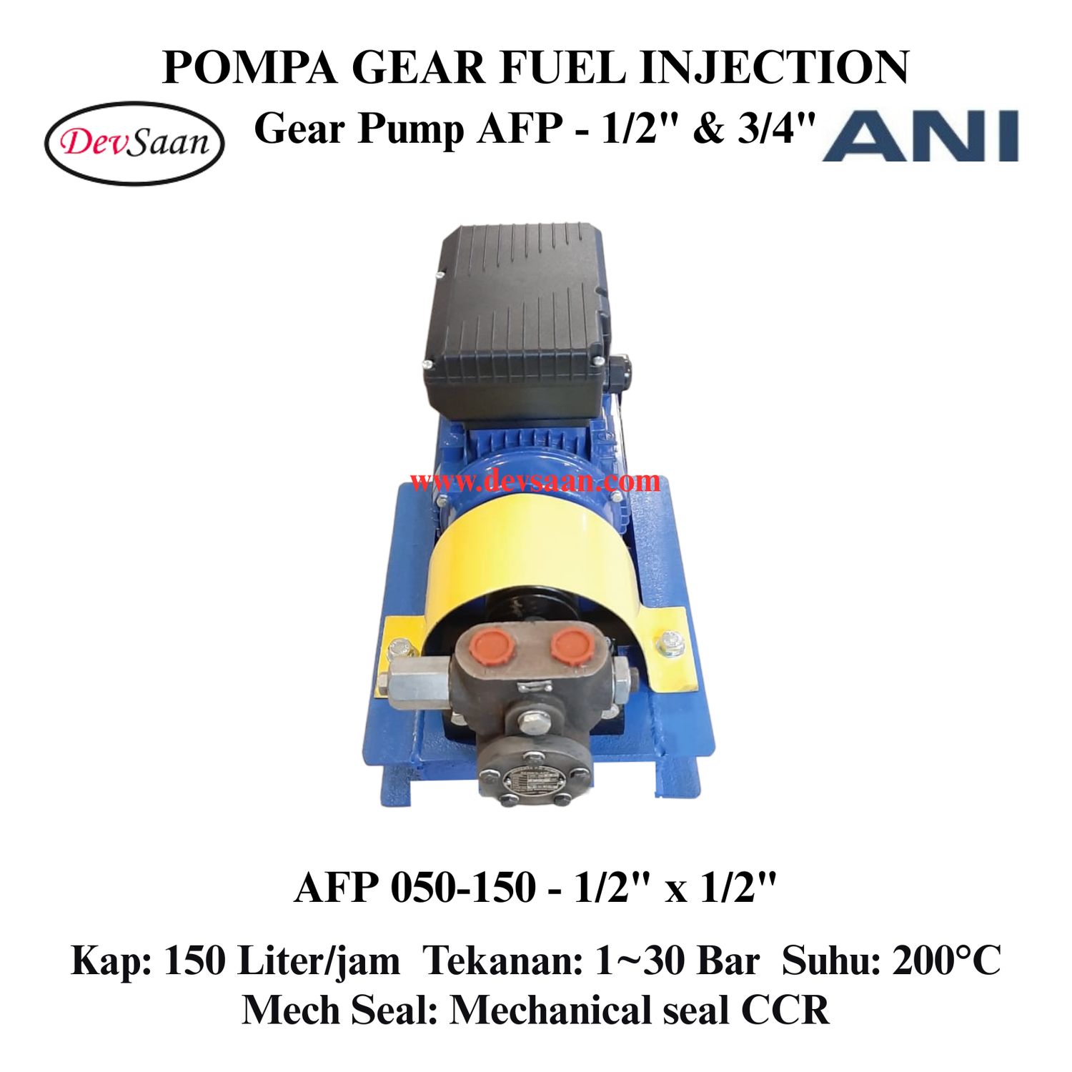 Internal Gear Pump AFP-050-150 Pompa Fuel Injection (Complete Set) 4pole