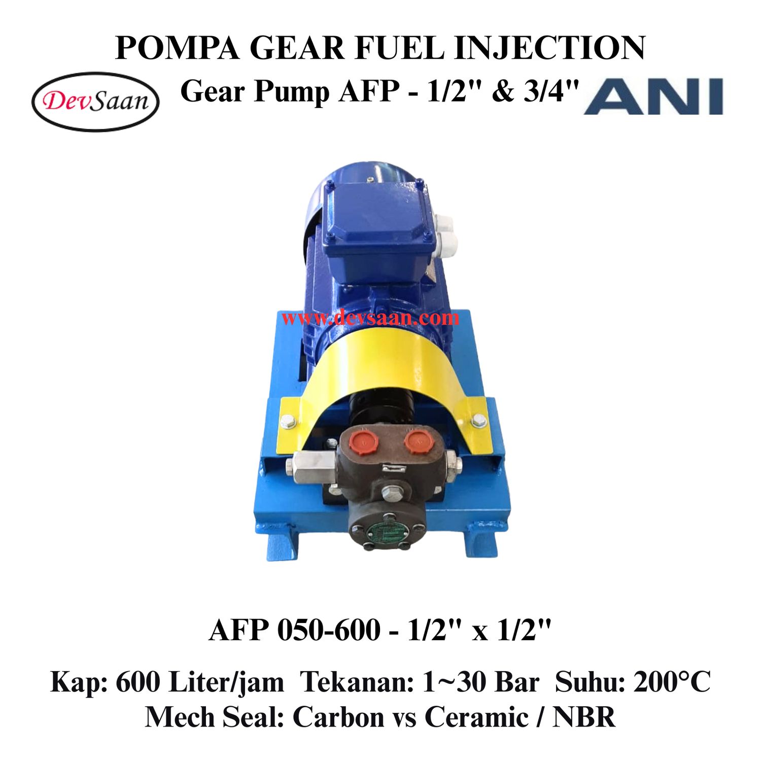 Internal Gear Pump AFP-050-600 Pompa Fuel Injection (Complete Set) 4pole