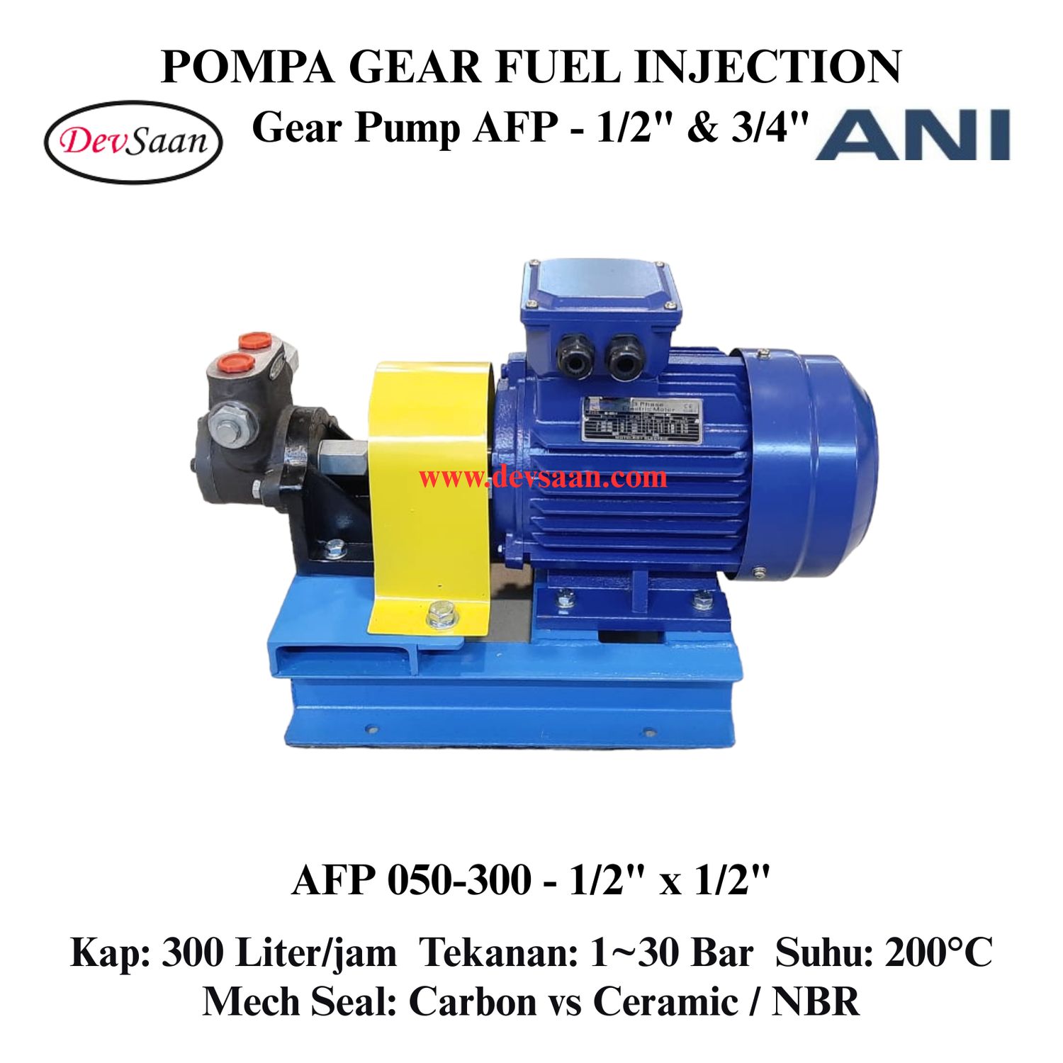 Internal Gear Pump AFP-050-300 Pompa Fuel Injection (Complete Set) 4pole